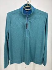 johnnie-O Brewer Quarter Zip Golf Pullover Sweater Mens L Green Grass Athleisure