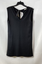 Alice + Olivia Women's Katalina Tie-Back Shift Dress Black Sleeveless Mini Sz 0