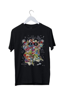 Japanisches Retro Street Buntstifte Grafikdruck Unisex T-Shirt S M L XL 2 3 4 XL