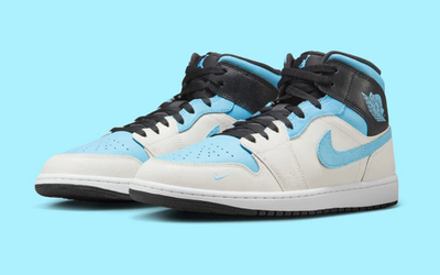 Nike Air Jordan 1 Mid Blue Chill Smoke Grey IM6567-121 Men's Shoes