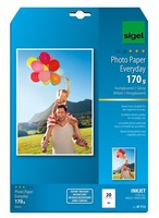 Sigel IP713 Inkjet Fotopapier HochgläNzend, Weiß, 170 G, A4, 20 Blatt