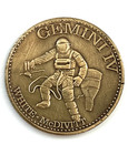 NASA Space Mission Brass Coin GEMINI IV June 3-7 1965 Ed White & James McDivitt. — photo 1