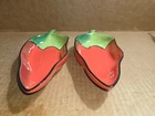 Dish Chili Pepper Shaped Clay Art Serving 10 3/8” Hand Painted "Chili Fiesta"
