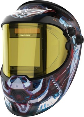 180° Panoramic Auto Darkening Welding Helmet with Side View, Shade 3-13