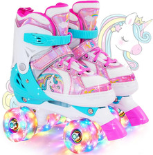 Roller Skates Girls, Roller Skates Children, 4 Sizes, Adjustable Roller Skates w