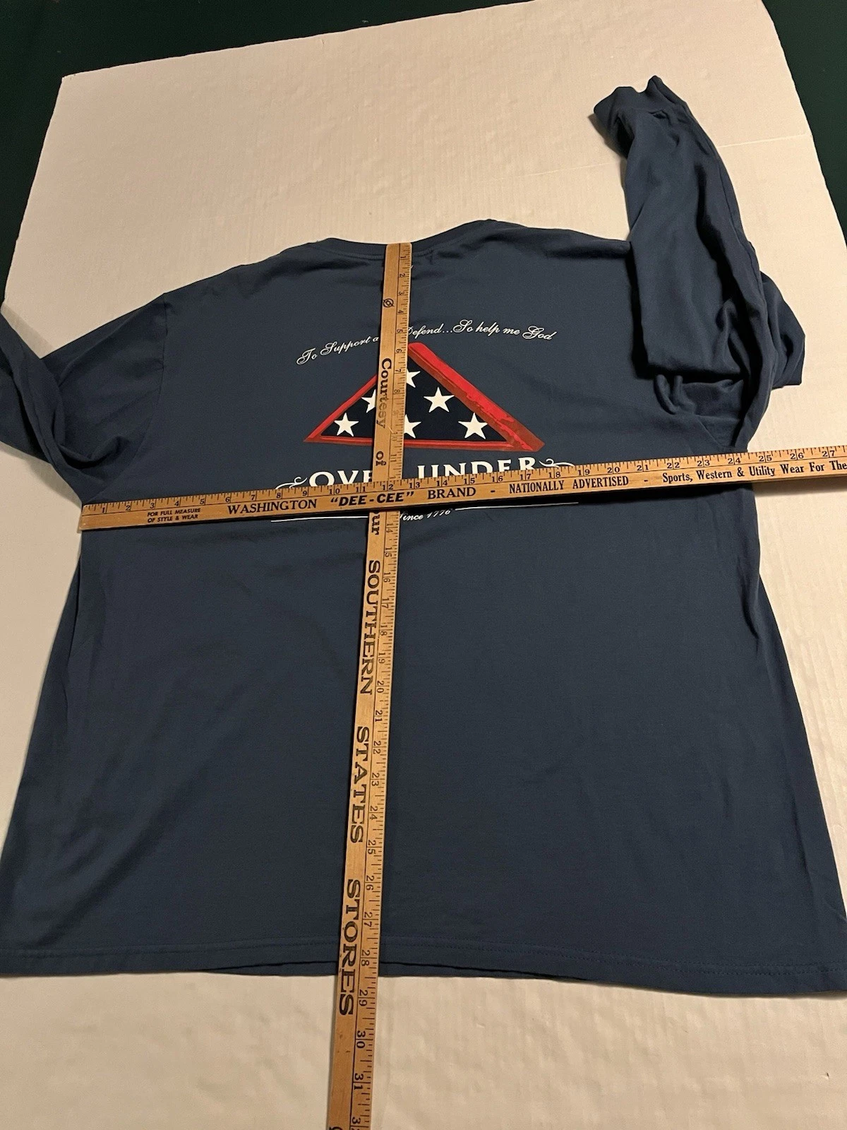NEW Over Under Dog Flag Logo Sporting Lifestyle Long Sleeve T-Shirt XL Made USA image 8