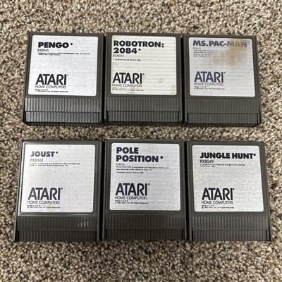 Atari 400 800 1200 XE Game Cartridge Lot Tested Lot of 6