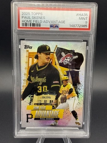 2025 TOPPS  HOME FIELD ADVANTAGE #HA35 PAUL SKENES PIRATES PSA 9 MINT
