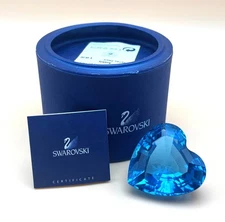 Swarovski Crystal "SCS 2006 Heart Blue Event Piece" Eternity 844184 W/ Box