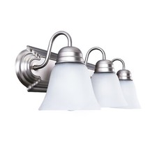 Mainstays 3-Light Traditional Vanity Light, Satin Nickel