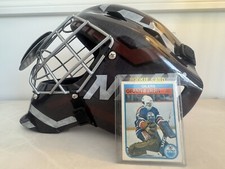 GRANT FUHR SIGNED full-size Goalie Mask w/ Swartz COA Plus Rookie Card