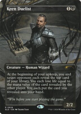 Keen Duelist - Rainbow Foil Extended Art Secret Lair NM MTG