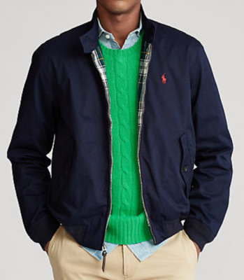 Polo Ralph Lauren Men Chino Jacket Luxury Navy Lightweight Classic