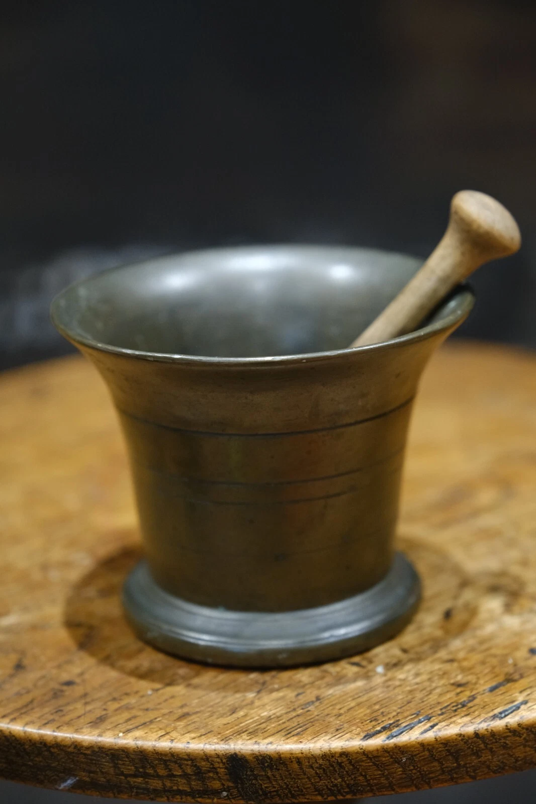 Antique 19th Century (or earlier) Solid Bronze Mortar & Pestle, 1.6Kg