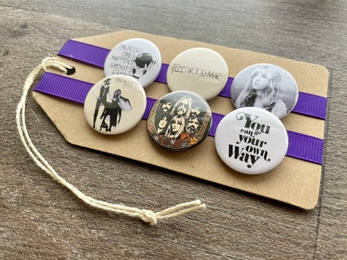 Fleetwood Mac - Rock, Pop, Singer, Band, Stevie Nicks - Button Pin Badge Set - Picture 2 of 3