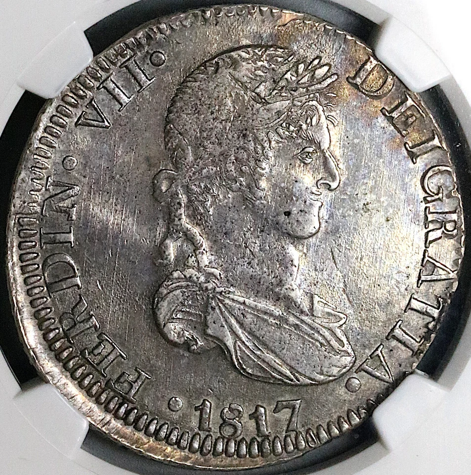 1817-Zs NGC AU 55 Mexico 8 Reales War Independence Zacatecas Mint Coin 23110603C - Image 2 of 4