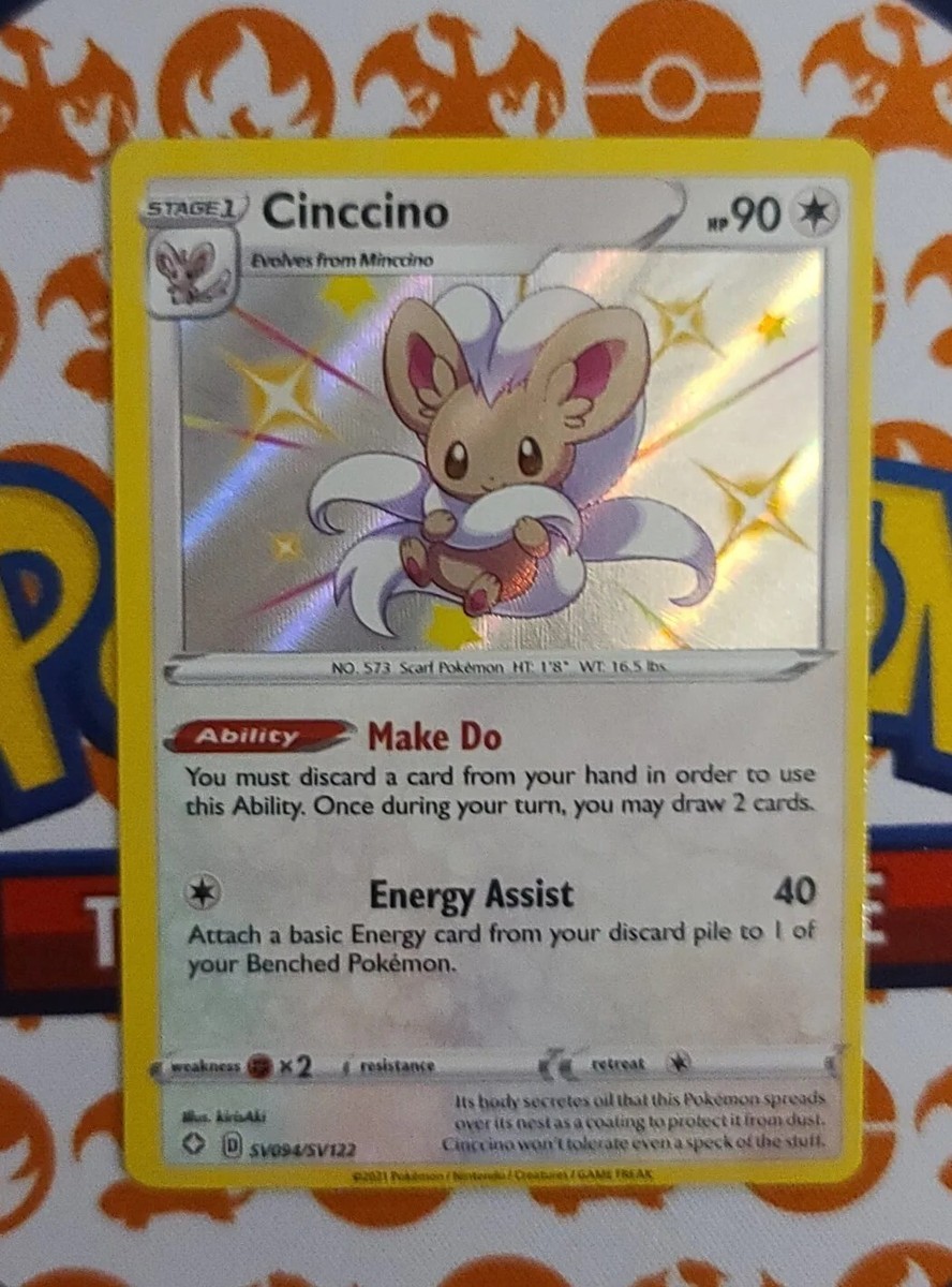 Pokemon Shining Fates Shiny Rare Cinccino Sv094