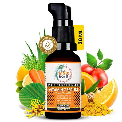 The Indie Earth Vitamin C Serum with Turmeric, Vitamin E 30 ml