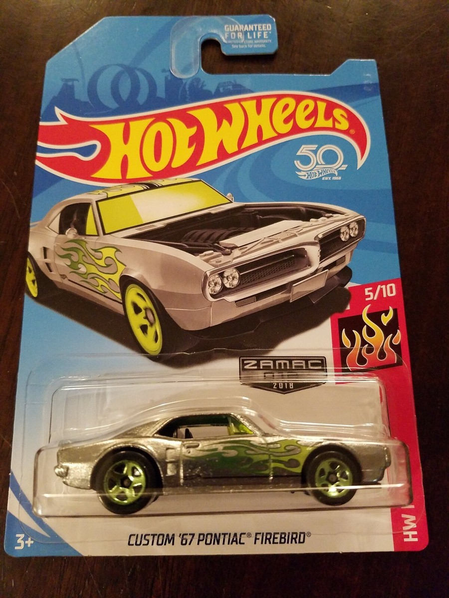 Hot Wheels 2018 Custom '67 Pontiac Firebird ZAMAC HW Flames #5/10