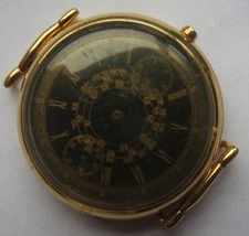 Unver Big chronograph mens wristwatch gold filled case swing lugs load manual