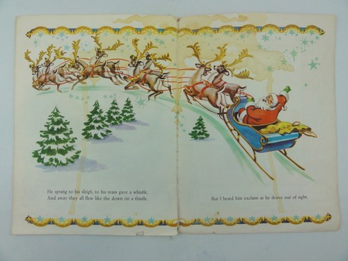 The Night Before Christmas Vintage 1950 Paperback Softcover Book Clement C Moore - Imagen 12 de 12