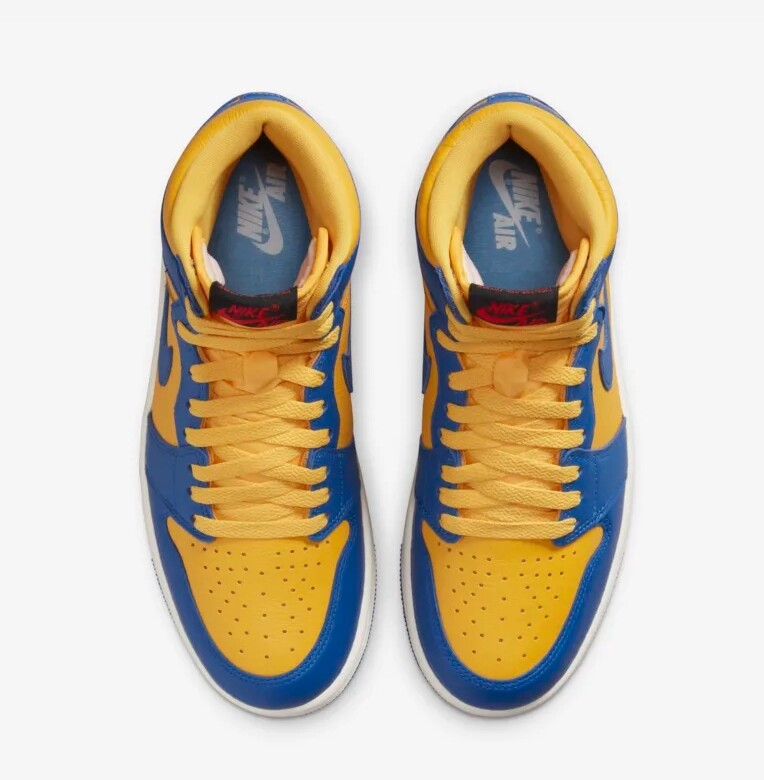 Jordan 1 Retro High OG 'Reverse Laney' Blue Yellow FD2596-700