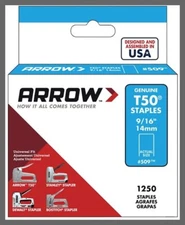T50 Staples  9/16" (14mm) Steel 1250/Pack  Arrow Fastener 509 USA LOT OF 4