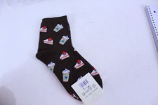 Socks 5 Pair Fun Novelty Crew / Ankle Length Socks Food Dessert Size Medium