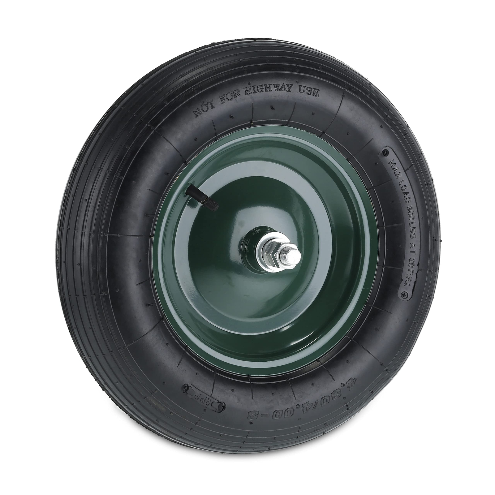 Relaxdays Ruote Carriola 4.80 4.00-8, Gonfiare, Cerchione e ASSE in Acciaio, Ant