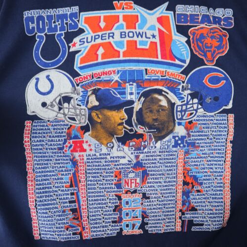 Chicago Bears Super Bowl 41 NFC Champions Long Sleeve Shirt Adult Large 22x29 - Picture 3 of 14