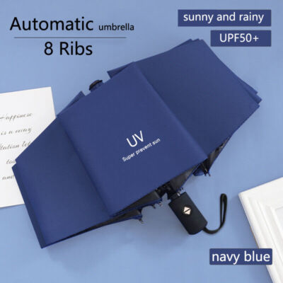Automatic Umbrella  Anti-UV Sun/Rain Windproof 3 Folding Compact Umbrella