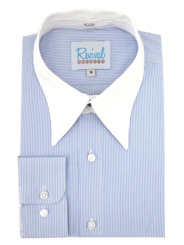 men's spear point collar shirt uk