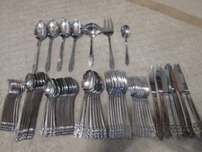 71 PC VINTAGE STYLECRAFT VINLAND? STAINLESS JAPAN FLATWARE 8 PLACE SETTINGS ++