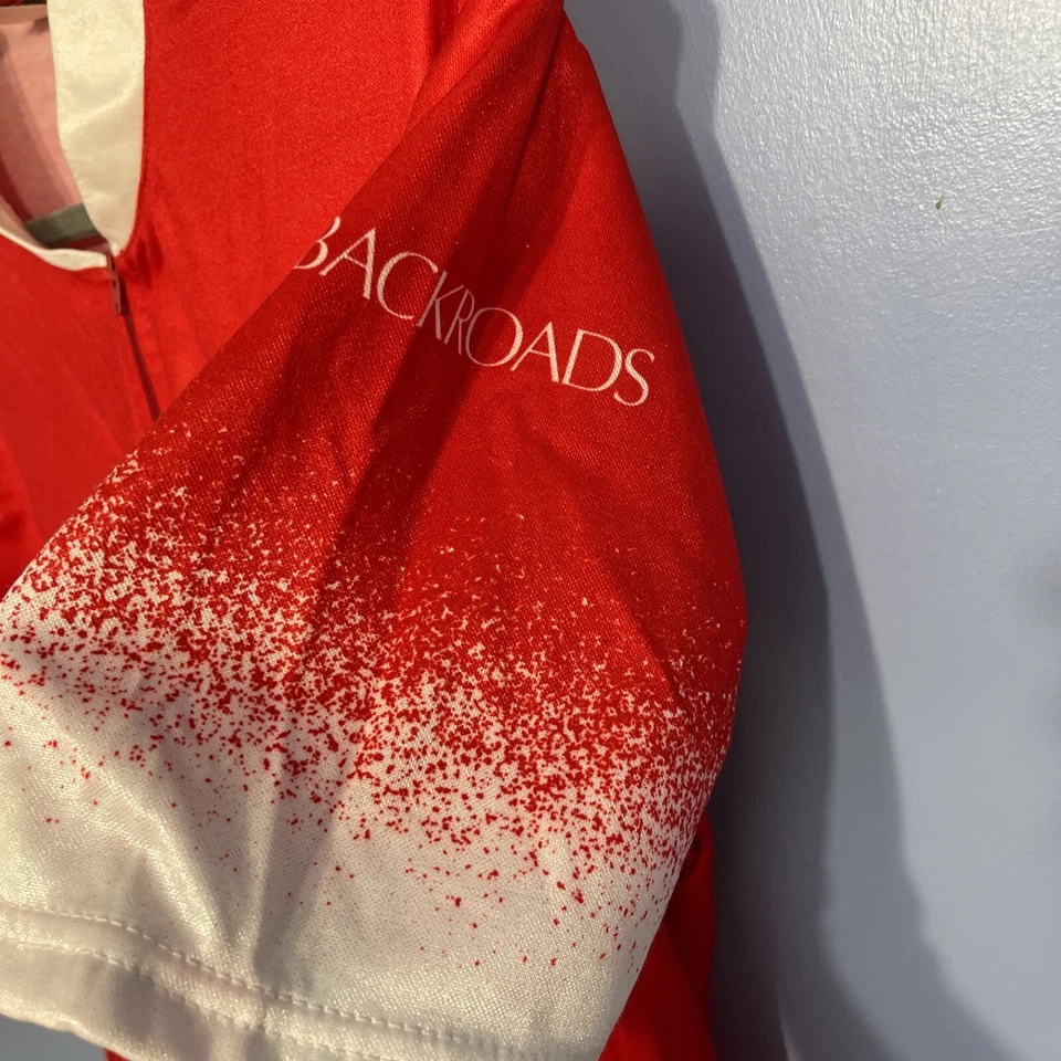 Camisa Pace Sportswear Backroads Bicicleta Touring Roja y Blanca Talla XL Foto 4 de 4