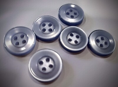7/16'' 4-Hole Light Blue Dress Shirt Buttons