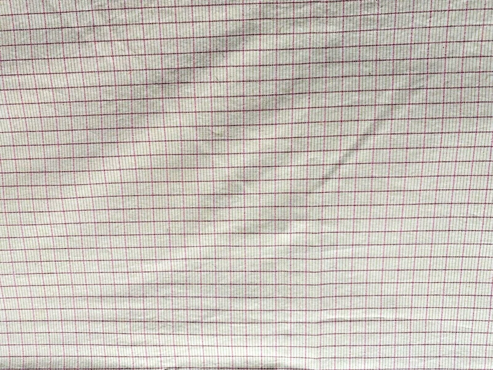 THE KHAKI COLLECTION TWO KING PILLOWCASES CHECK PERCALE 100% COTTON BEIGE RED - Image 3 of 4