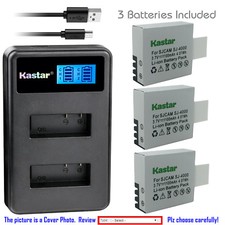 Kastar Battery LCD Dual Charger for Eken PG1050  Eko Full HD 1080p Wifi Camera