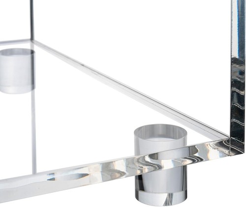 Freestanding Clear Acrylic Bedroom Nightstand with Shelf, Room Side End Table - Picture 6 of 7