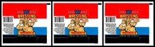 1987 Topps Wrestling - 3 Wax Wrappers - Wrestlemania III - WWF - Hulk Hogan - EX