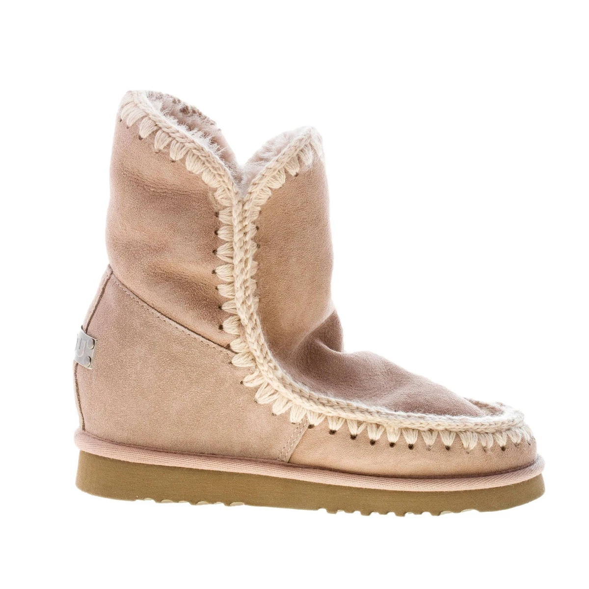 MOU women shoes Elephant grey shipskeen Eskimo Inner Wedge Short boot