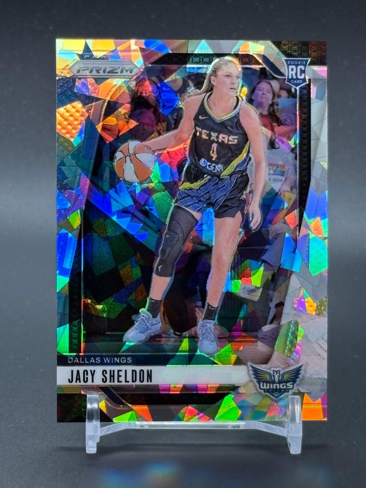 2024 Panini Prizm WNBA Cracked Ice #4 JACY SHELDON Dallas Wings RC
