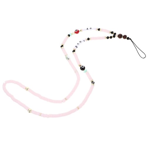 3 PCS Telefon Charme Halter Schlichte Handykette Im Ethno-Stil Mit Augenperlen - Photo 12/12