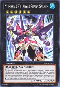 Number C73: Abyss Supra Splash - DRLG-EN041 - Super Rare - 1st Edition x3 - Near