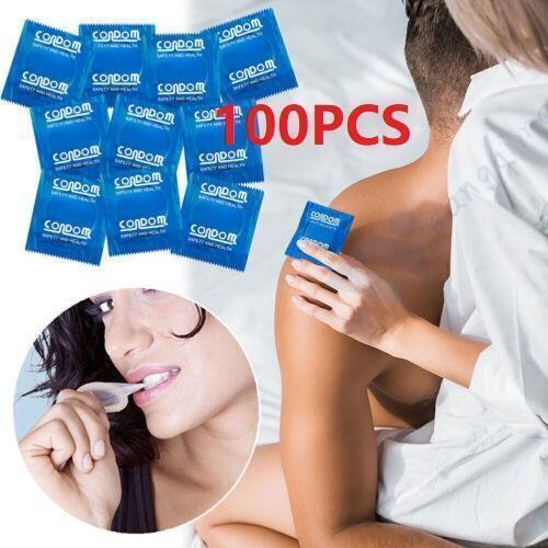 100Pcs Latex Condoms Bulk Pack Extended Pleasure Extra Time Regular Ultra ThiN~`