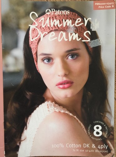 Patons Summer Dreams Crochet Booklet 4PLY & DK 8 Designs Clothes Bags Scarves