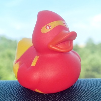     Red Superhero Rubber Duck Jeep Ducking   Jeep Wrangler Accessory