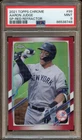 2021 Topps Chrome SP Red Refractor /5 Aaron Judge PSA 9 Mint Yankees MVP