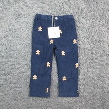 The Bella Bean Pants Kids 3 Blue Chino Pull On Elastic Waist 20x13 NWT