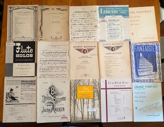 LOT: 15 items flute and piano sheet music: various Romantic composers FP07
