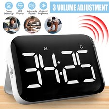 Large Magnetic LED Digital Kitchen Timer Countdown For Cooking Loud Clock Alarm